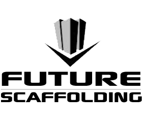 Future Scaffolding company logo with black tower icon and bold lettering